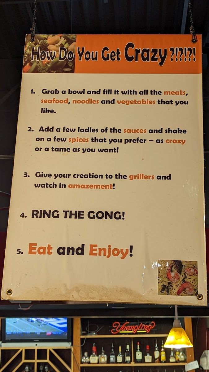 CrazyFire Mongolian Grill Menu - Image 2